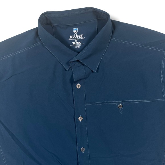 Kuhl Other - KUHL Tufflex Short Sleeve Shirt Mens Medium Blue Button Up Hiking 3069
